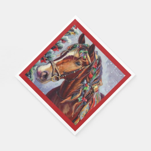 Kerstpaard 2 servet (Hoek)