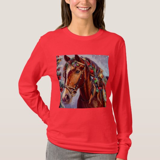 Kerstpaard 2 t-shirt (Voorkant)