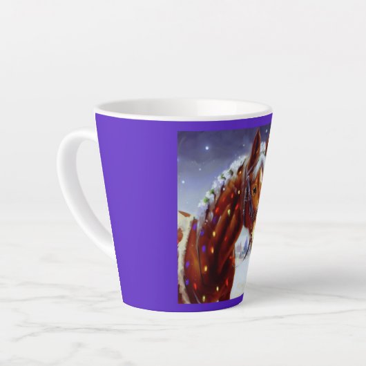 Kerstpaard 3 latte mok (Linkerhoek)