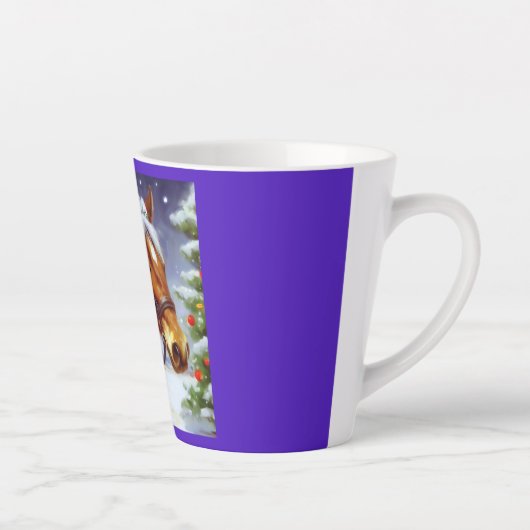 Kerstpaard 3 latte mok (Rechts)