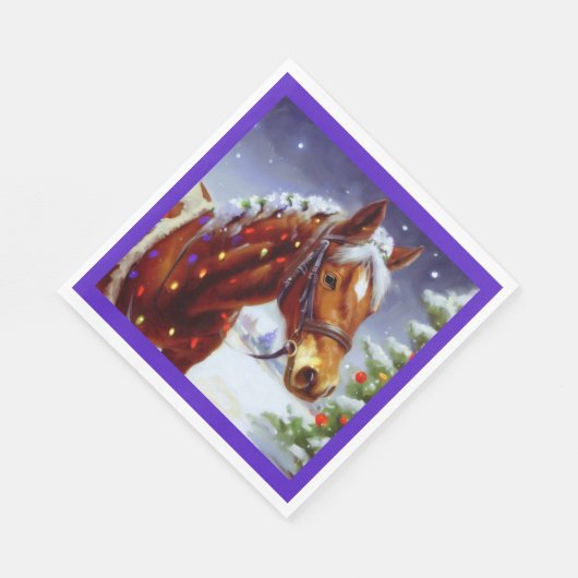 Kerstpaard 3 servet (Hoek)