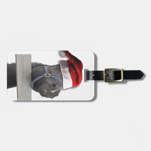 kerstpaard bagagelabel (Voorkant horizontaal)