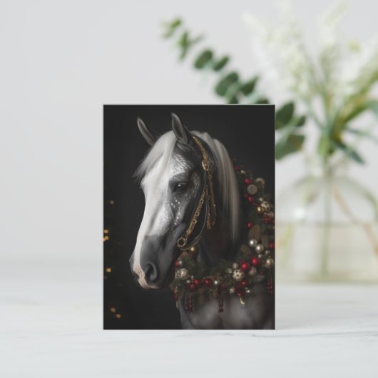 kerstpaard briefkaart (Staand voorkant)