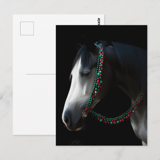 kerstpaard briefkaart (Voorkant / Achterkant)