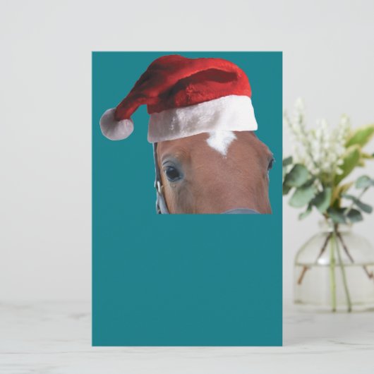 kerstpaard briefpapier (Staand voorkant)