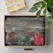 Kerstpaard Cowboylaarzen Poinsettia sneeuwpop Tissuepapier (Geschenk)