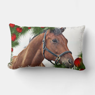 Kerstpaard Cute Pony Equestrian Equestrian Equine Kussen