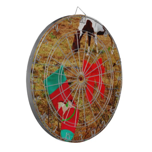 kerstpaard dartbord (Voorkant Links)