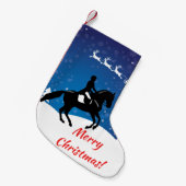 Kerstpaard Dressage Winter Kleine Kerstsok (Voorkant (Hangend))