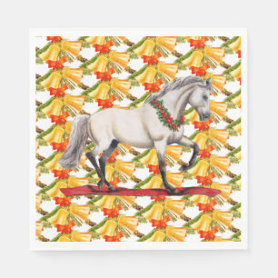 Kerstpaard en klokken Origineel Art Design Servet