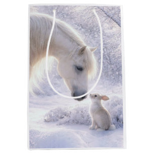 Kerstpaard en Konijn Kerstcadeau Medium Cadeauzakje