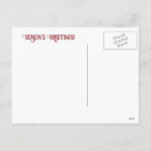 Kerstpaard en sneeuw feestdagenkaart (Achterkant)