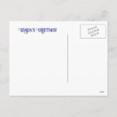 Kerstpaard en sneeuw feestdagenkaart (Achterkant)