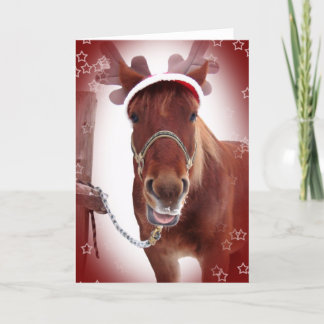 kerstpaard feestdagen kaart