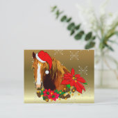 kerstpaard feestdagenkaart (Staand voorkant)