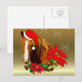 kerstpaard feestdagenkaart (Voorkant / Achterkant)