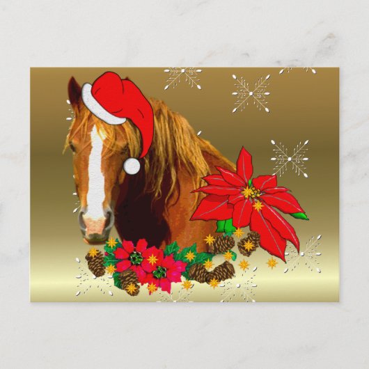 kerstpaard feestdagenkaart (Voorkant)