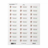 Kerstpaard in kerstmuts Retouradres Etiket (Full Sheet)
