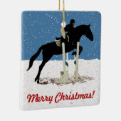  kerstpaard Jumper Keramisch Ornament (Rechts)