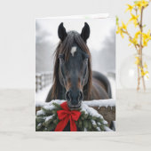 kerstpaard kaart (Gele Bloem)