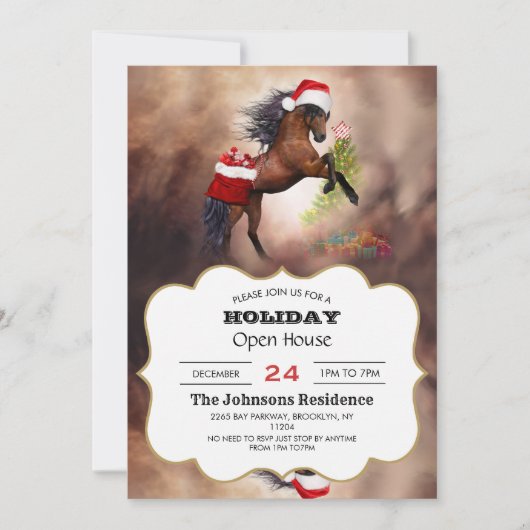 kerstpaard kaart (Voorkant)