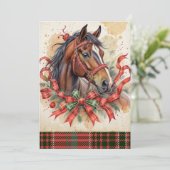 kerstpaard kaart (Staand voorkant)