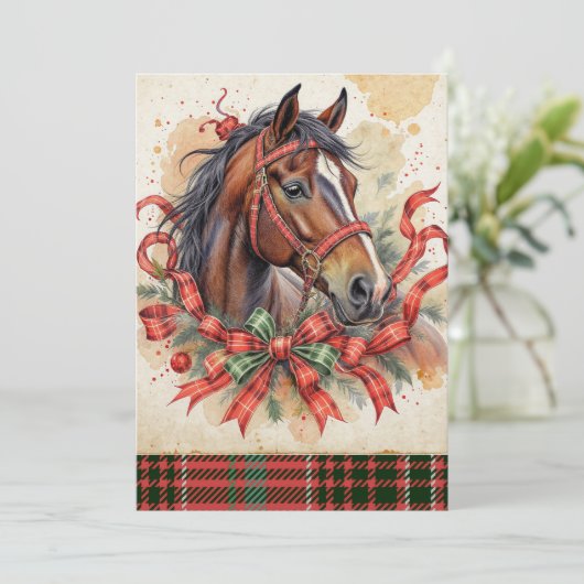 kerstpaard kaart (Staand voorkant)