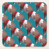 kerstpaard kartonnen onderzetters (Voorkant)