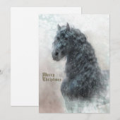 Kerstpaard - Kerstkaart (Voorkant / Achterkant)
