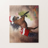 kerstpaard legpuzzel (Verticaal)