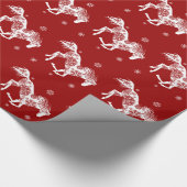 Kerstpaard Lover Cadeaupapier (Hoek)