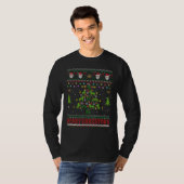 Kerstpaard Lover Tree Ugly Xmas Sweater T-shirt (Voorkant volledig)
