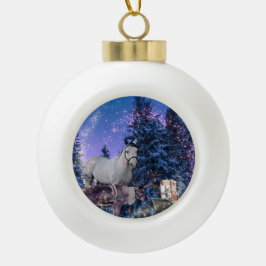 kerstpaard Magic Keramische Bal Ornament