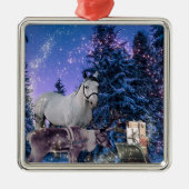 kerstpaard Magic Metalen Ornament (Voorkant)