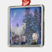 kerstpaard Magic Metalen Ornament (Links)