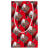 kerstpaard met kerstman klein cadeauzakje (Achterkant)