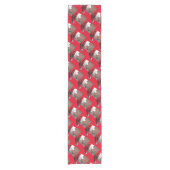 kerstpaard met kerstman korte tafelloper (Voorkant)