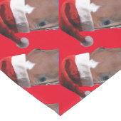 kerstpaard met kerstman korte tafelloper (Hoek)
