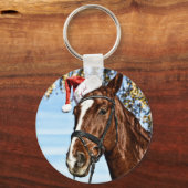Kerstpaard met pet sleutelhanger (Voorkant)