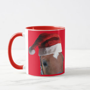 kerstpaard met Pet van de kerstman Mok