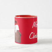 kerstpaard met Pet van de kerstman Mok (Midden)