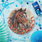 kerstpaard papieren bordje (Feest)