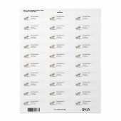 Kerstpaard Platteland Winter adres terugkeer Etiket (Full Sheet)