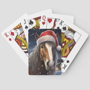 kerstpaard pokerkaarten