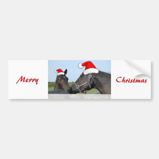 Kerstpaard & Pony Bumpersticker (Voorkant)
