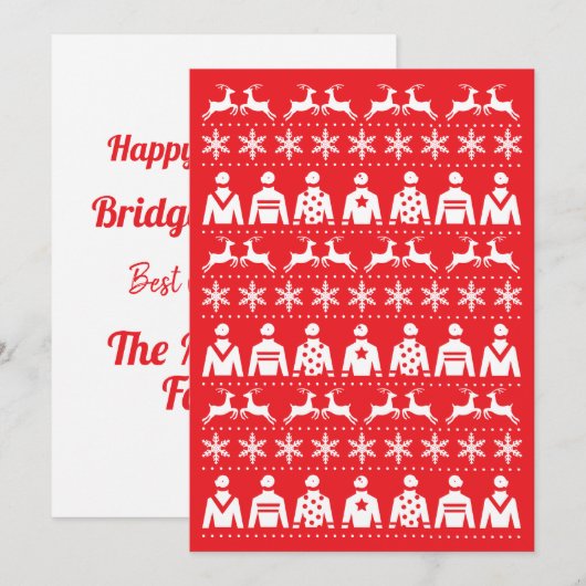 Kerstpaard Racing Jockey Ugly Sweater (Voorkant / Achterkant)