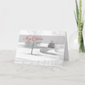 Kerstpaard Ranch-Winter/Snow Feestdagen Kaart (Voorkant)