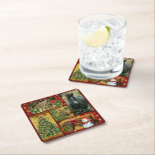 Kerstpaard Snowman-trekker Kartonnen Onderzetters (Insitu)