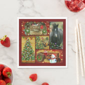 Kerstpaard Snowman-trekker Servet (Insitu)