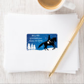 Kerstpaard: winter etiket (Insitu)